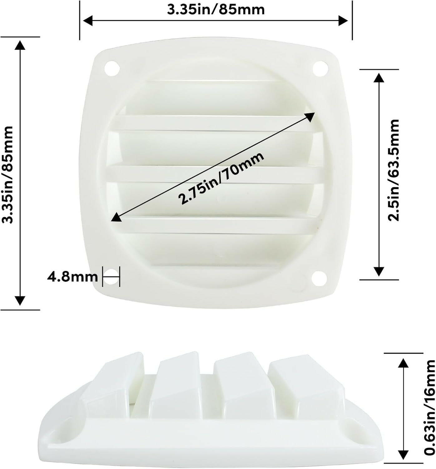 Breathe Easy on Your Boat! 🌊🚤 Grab Our 2 or 4 Pack of 3-Inch Nylon Louvered Marine Vents - Perfect for Yachts, RVs, and More! 🛥️✨ #MarineVent #BoatLife.
