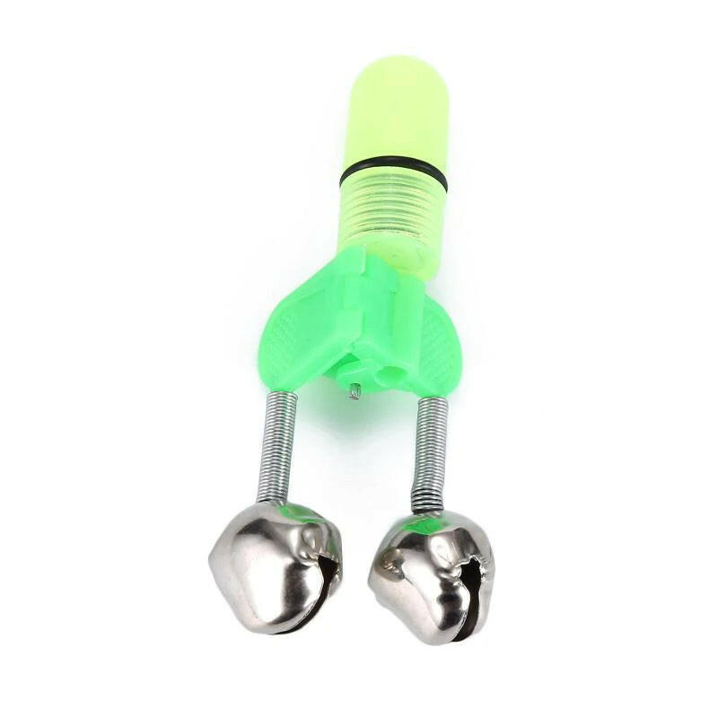 10/40 PC LED Night Fishing Bite Alarm with Dual Bells and Rod Tip Clip Alert System