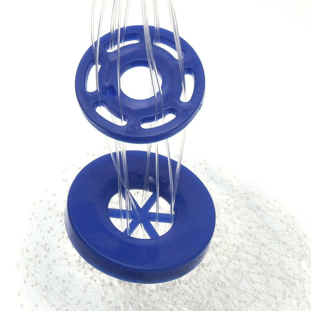 6/8/10/12/16FT Fishing Cast Net Bait Easy Throw Hand Cast Strong Nylon Mesh USA.