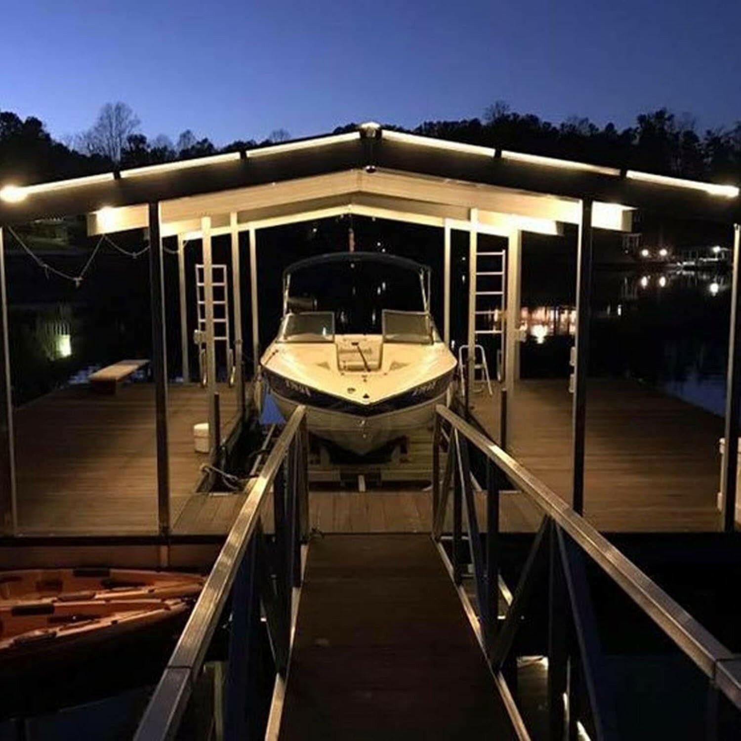 Waterproof 16.4FT Outdoor LED Strip Lights - IP68 Flexible 5050 White Rope Light for Boats, Pools & Fish Tanks.