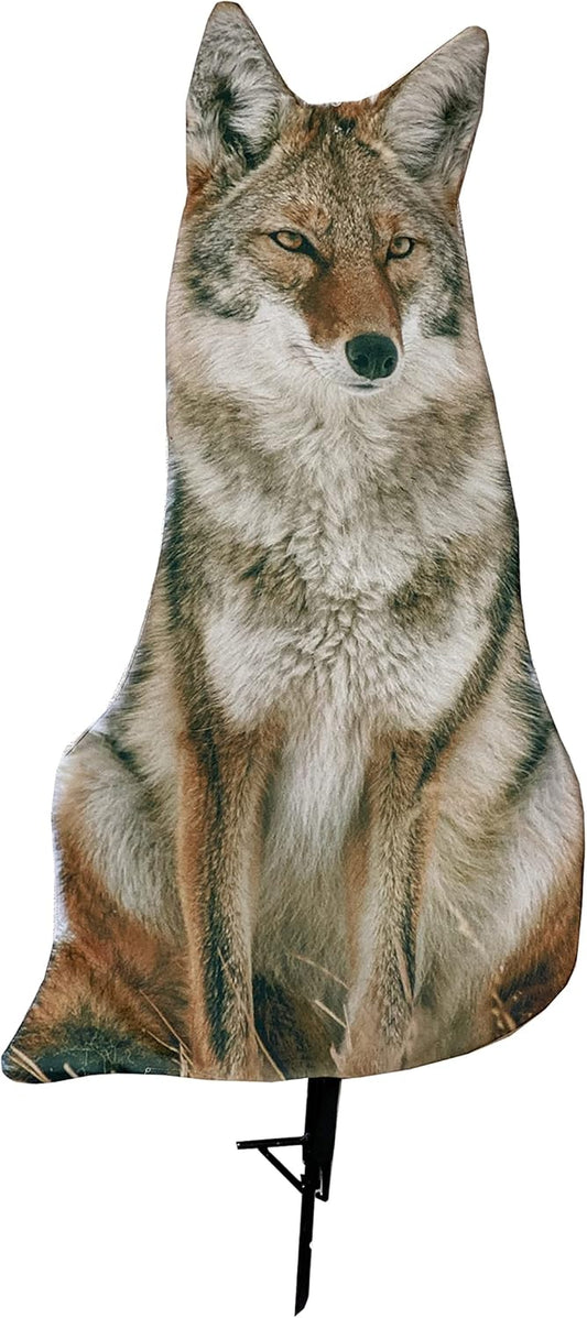 Realistic Sitting Coyote Decoy