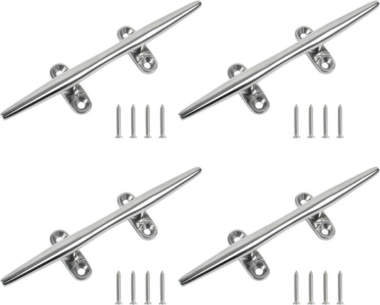 Premium 316 Stainless Steel Boat Dock Cleats - Durable, Versatile Sizes (4/5/6/8/10/12 Inch) for Secure Docking, Includes Screws - Perfect for Boats, Yachts, and Nautical Decor (2Pack/4Pack).