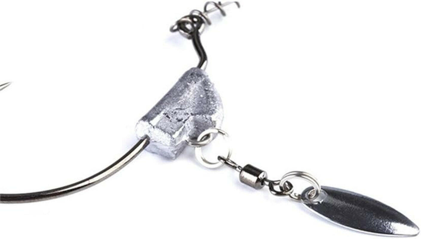 Catch More Fish with Our Assorted Pack of 5 Weighted Underspin Swimbait Hooks! 🎣🐟.