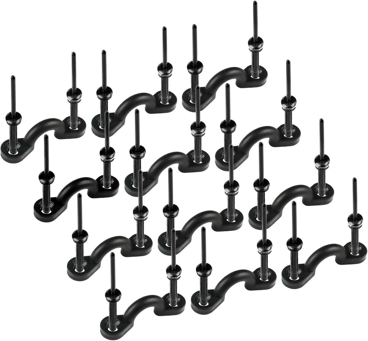 MA1 Tri-Grip Rivet Kit for Kayak Pad Eyes - Durable Black Finish.