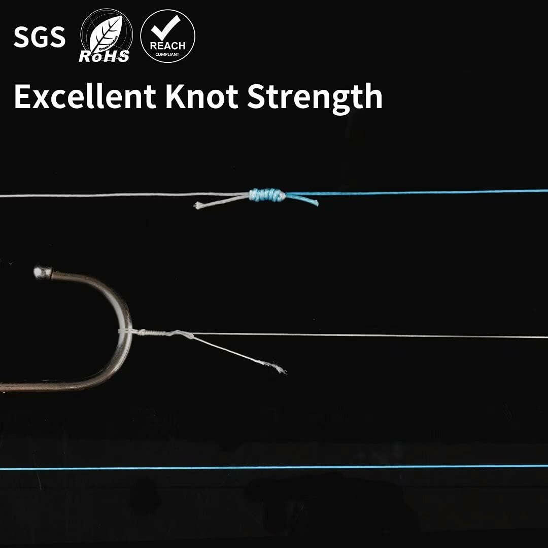 Premium Abrasion-Resistant Braided Fishing Line - Thinner & Smoother for Longer Casts - Camo Blue, Camo Green, Green - 10LB to 100LB for Saltwater Fishing.