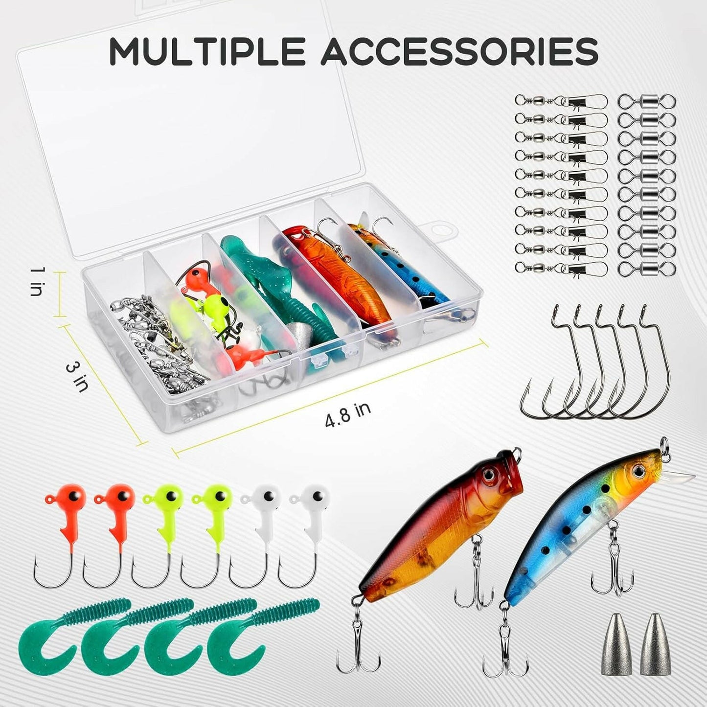 Ultimate Fishing Rod and Reel Combo - Telescopic Pole Set with Fishing Line, Lures Kit & Carry Bag for Saltwater & Freshwater Adventures (6-9 Feet).