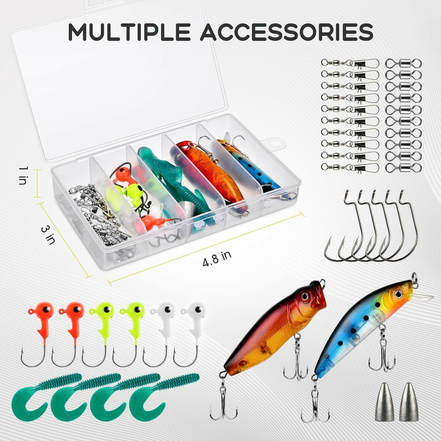 Ultimate Fishing Rod and Reel Combo - Telescopic Pole Set with Fishing Line, Lures Kit & Carry Bag for Saltwater & Freshwater Adventures (6-9 Feet).