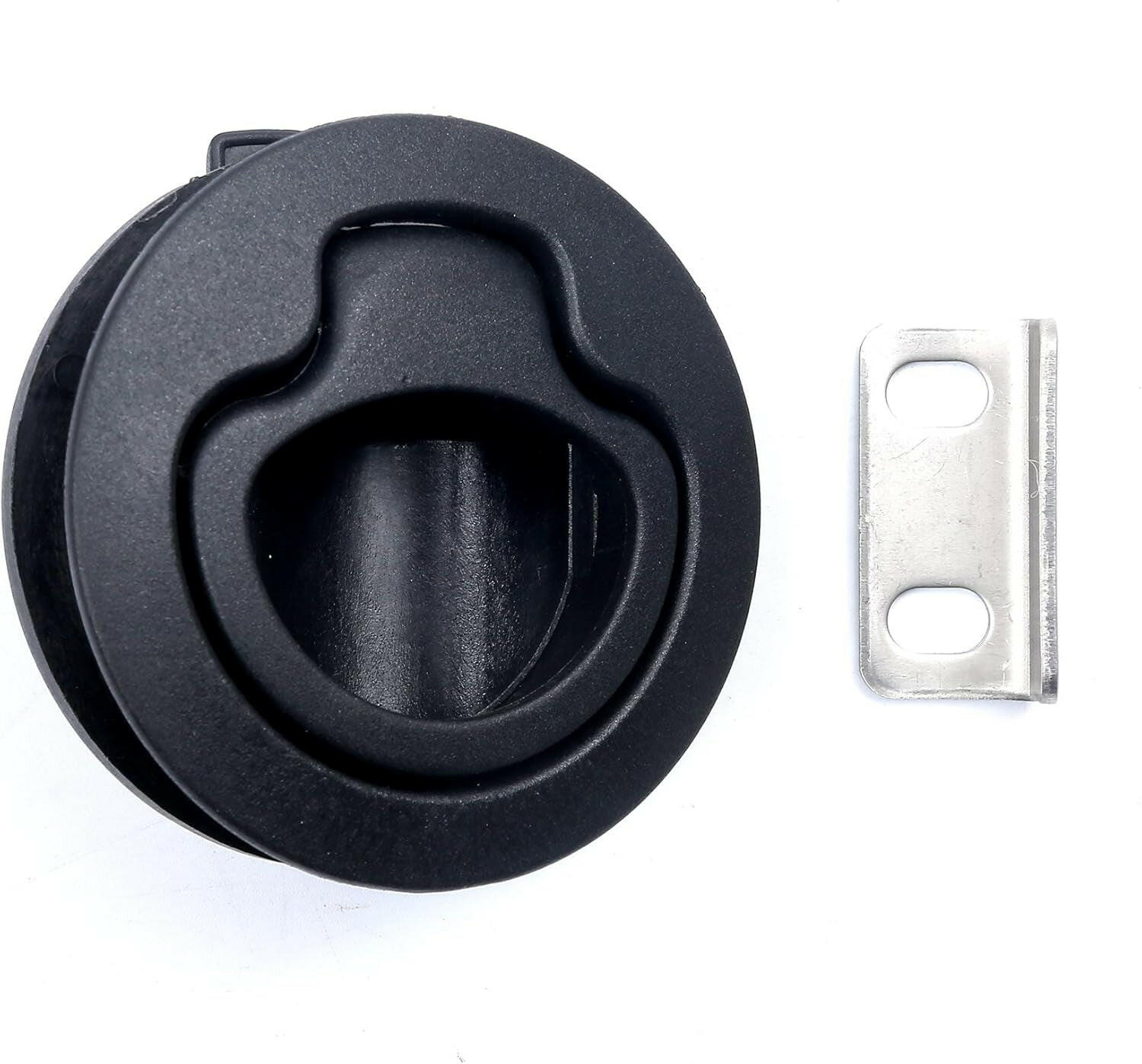 Upgrade Your RV or Boat with Our Sleek 2'' Black Plastic Flush Pull Slam Latch! Perfect for Deck Hatches & Cabinets! 🛥️✨ #MarineHardware #RVLife.