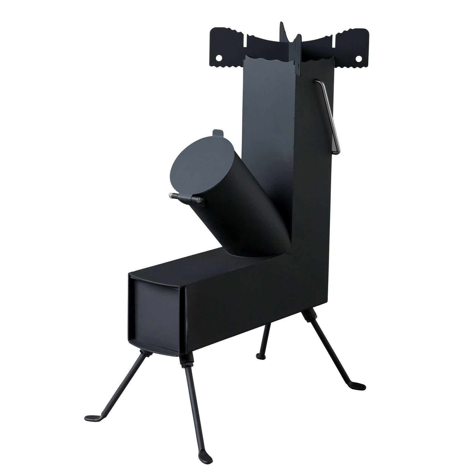 Black Wrought Iron Panels for Camping Stove Use