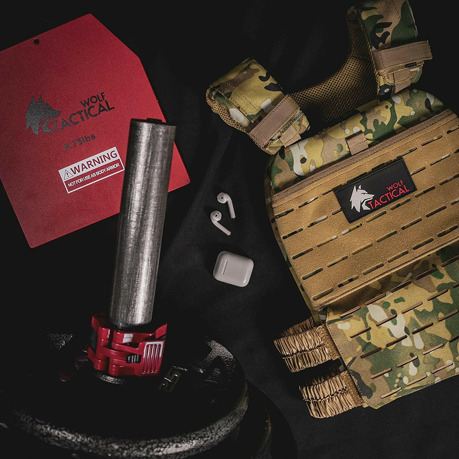Adjustable Weight Vest Plates for Enhanced Strength Training - Available in 5.75, 8.75, 14.5, and 19.75LB Pairs for WODs, Running, and Heavy Workouts