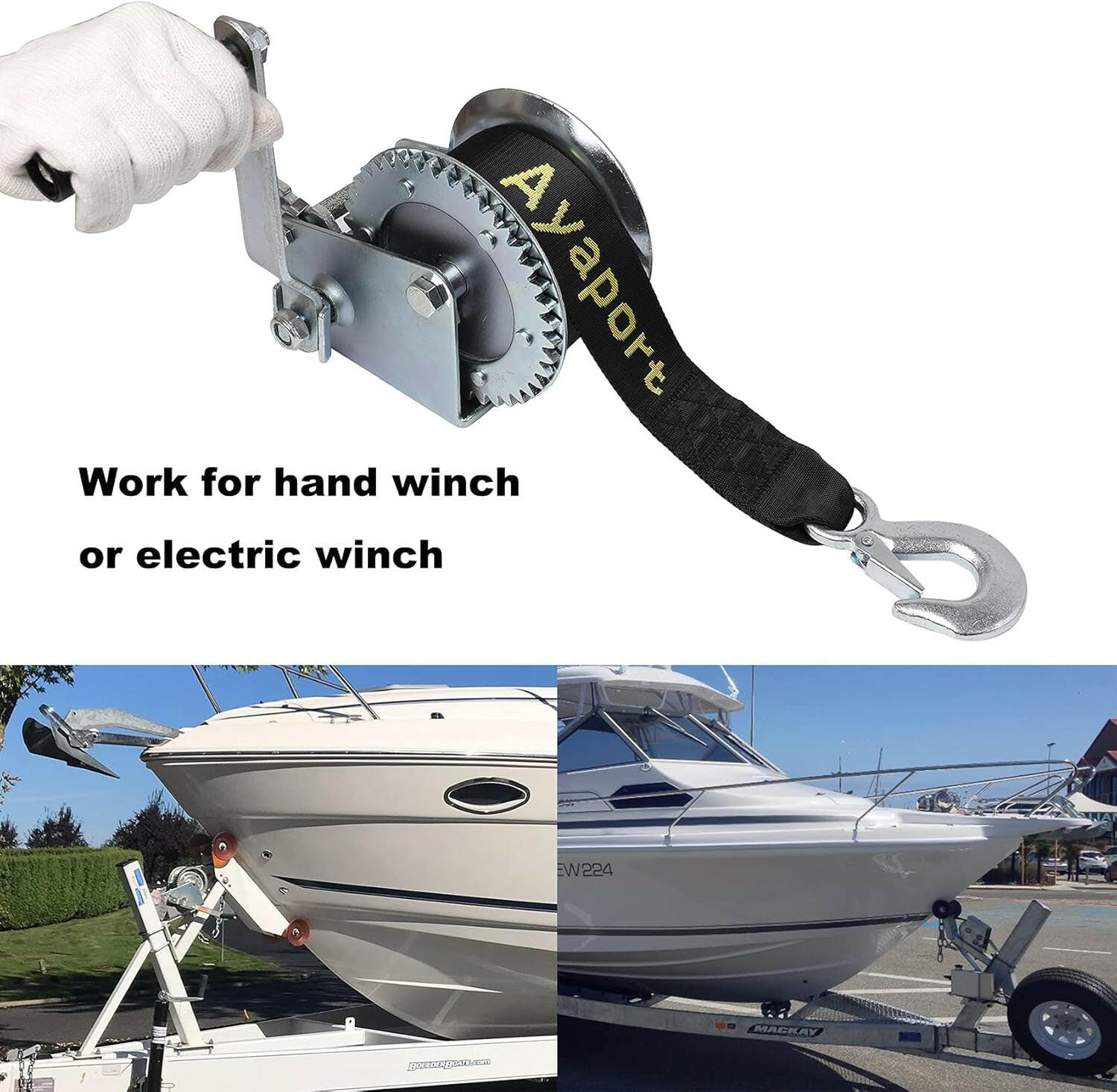 Upgrade Your Gear with Our Heavy-Duty 2' X 20' Trailer Strap - 6600Lbs Strength for Marine, ATV & Fishing Adventures! 🛥️💪.