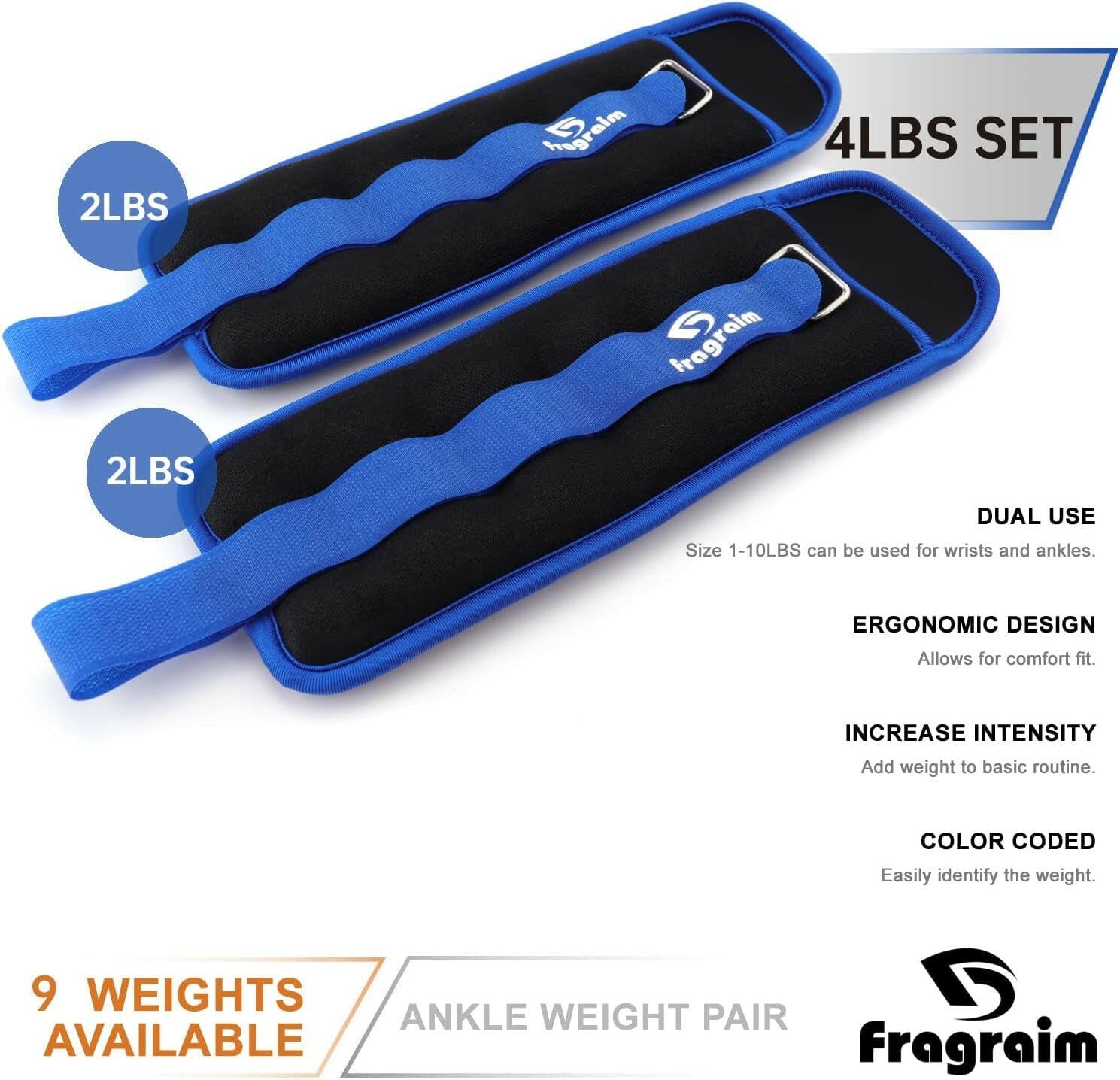 Adjustable Ankle Weights for All Ages - Perfect for Strength Training, Jogging, Gymnastics & More - Available in 1-20 LBS