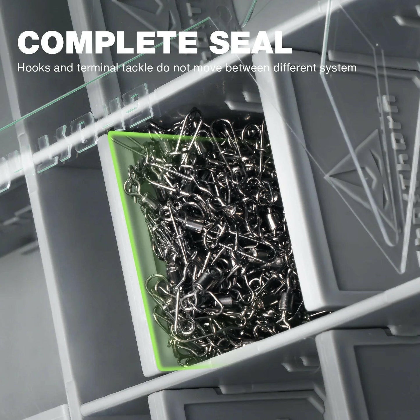 Ghosthor Plastic Fishing Tackle Box Organizer,Waterproof 3600 and 3700 Tackle Trays with Removable Partition,Fishing Lures/Bait/Gear Storage, 3600 1Pc.