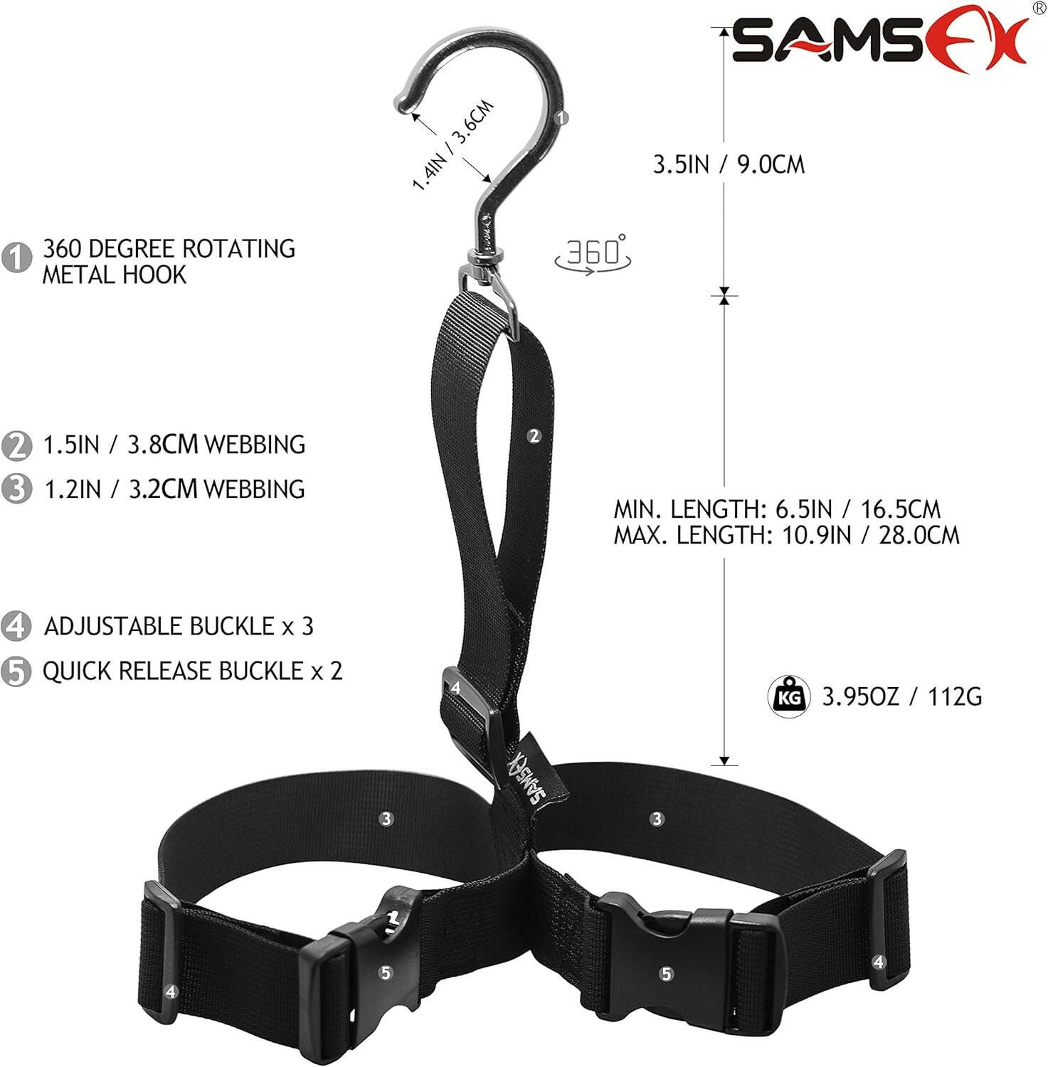 Adjustable Strap Fishing Wader Boot Hanger for Efficient Storage and Drying