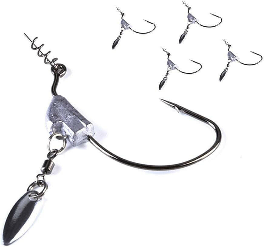 Catch More Fish with Our Assorted Pack of 5 Weighted Underspin Swimbait Hooks! 🎣🐟.