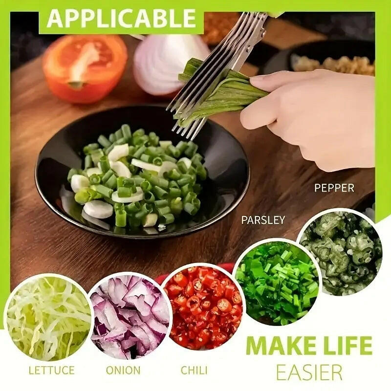 Five-Layer Vegetable Cutting Scissors.