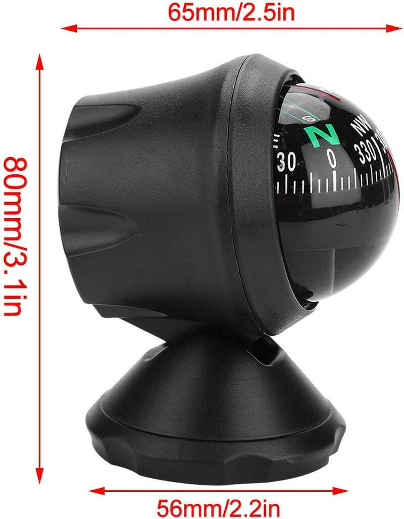 Navigate with Ease: Adjustable Night Vision Marine Compass for Your Boat, Truck, or Car Dashboard! 🌊🧭✨.