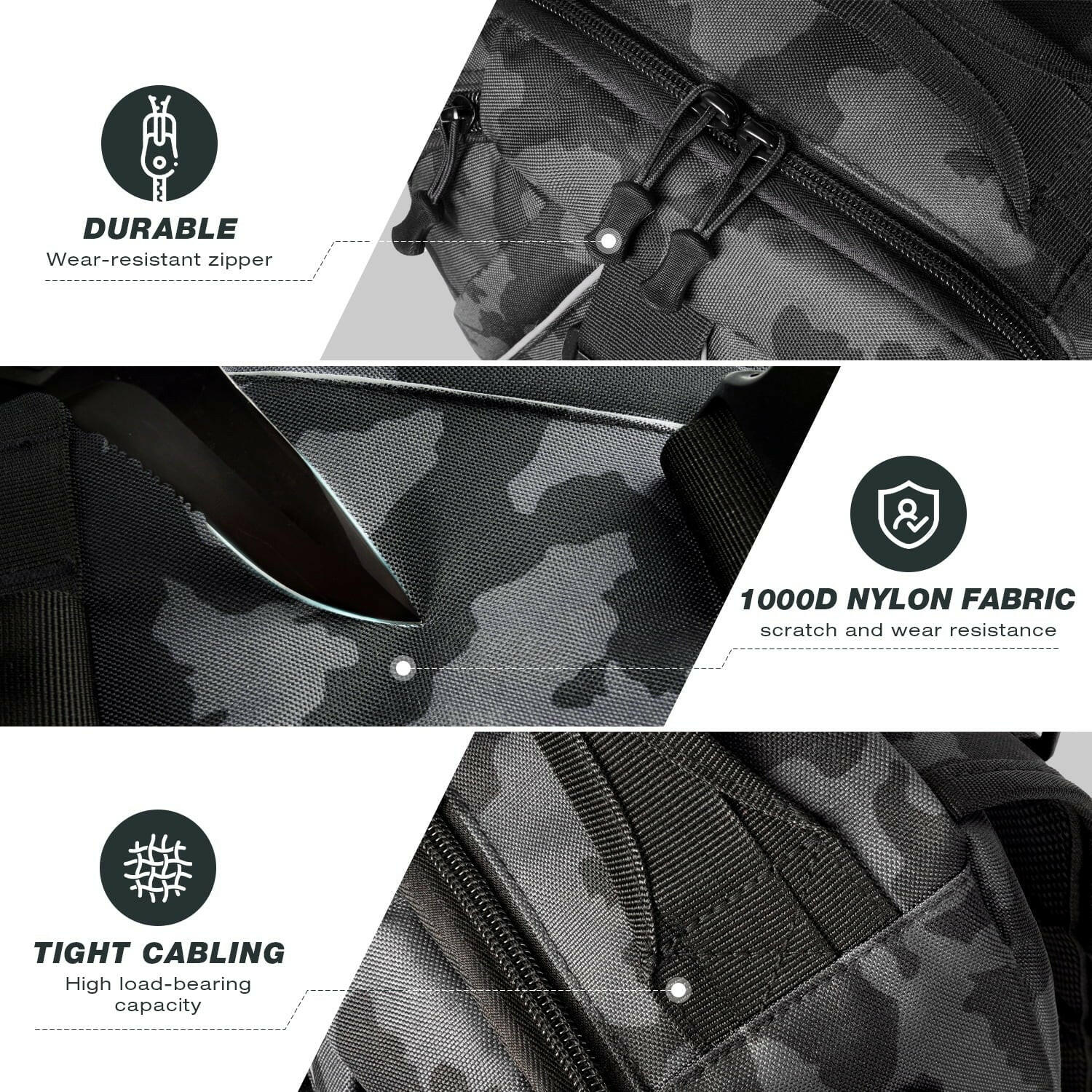 Fishing Backpack Tackle Sling Bag Nylon Backpack with Rod Holder Gift for Mother Father.