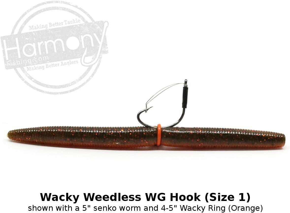 Harmony Fishing Razor Series Wacky Weedless WG Hooks - Premier Bass Fishing Hooks for Wacky and Neko Rigs