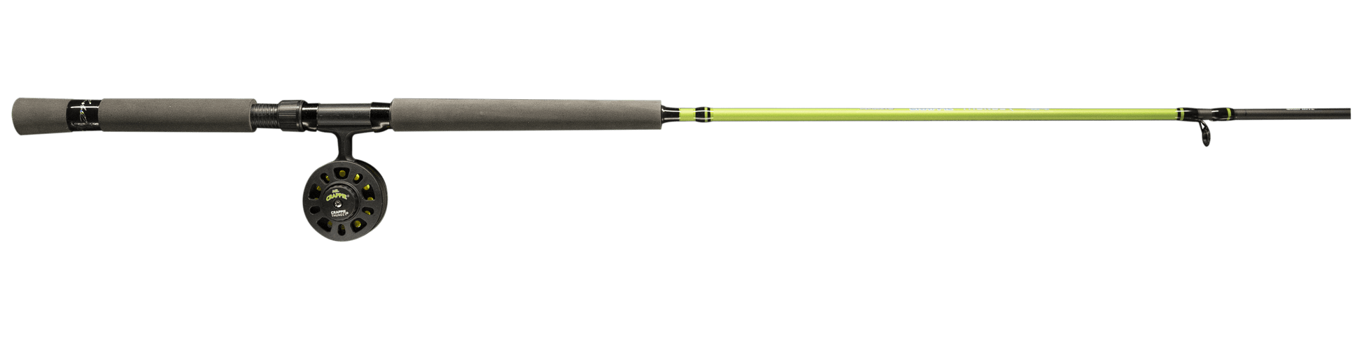 Crappie Thunder Solo Jigging Reel and 11-Foot 2-Piece Fishing Rod Combo in Green