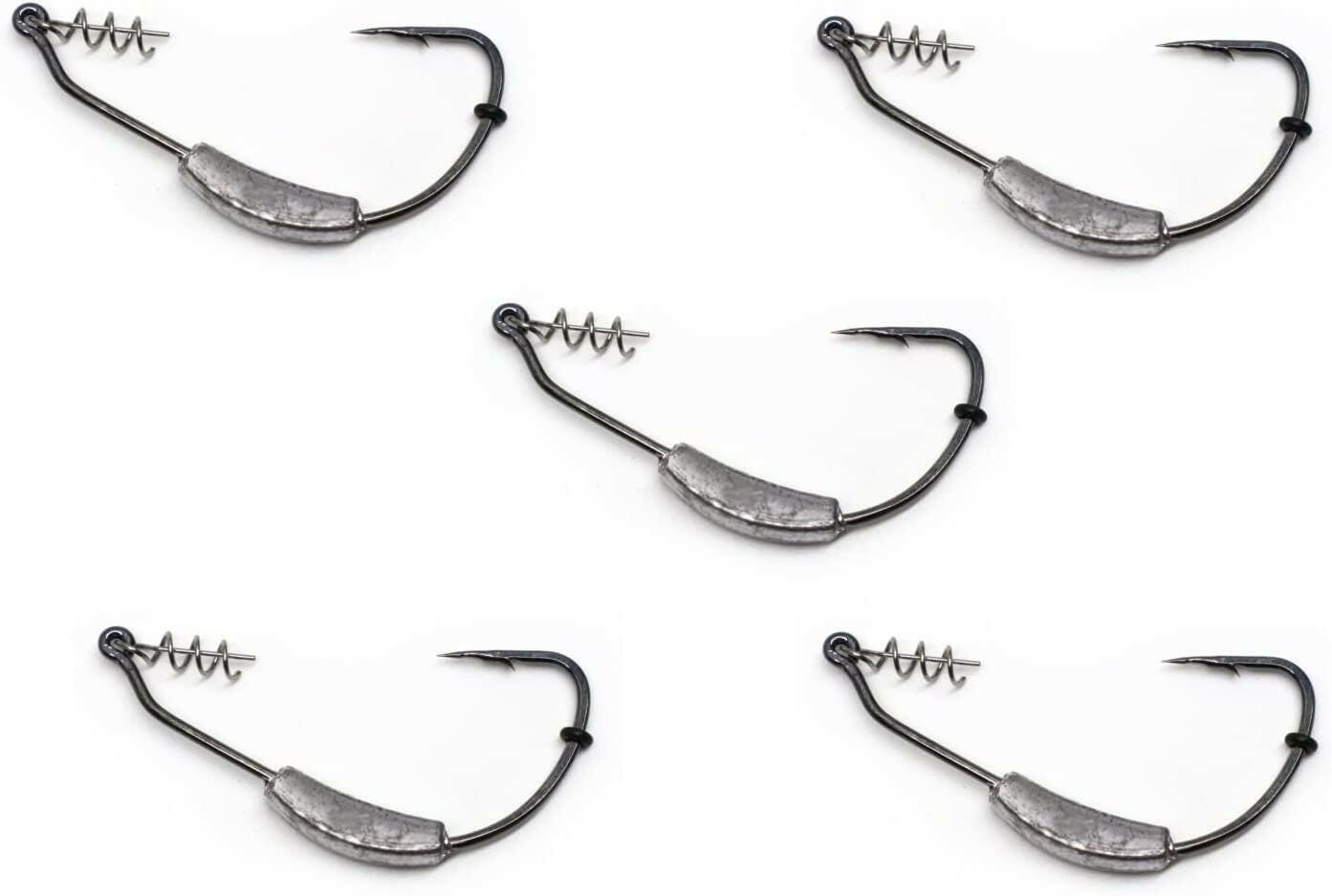 Catch the Big One with Harmony Fishing's Razor Series Weighted Swimbait Hooks - 5 Pack! 🎣🔥.