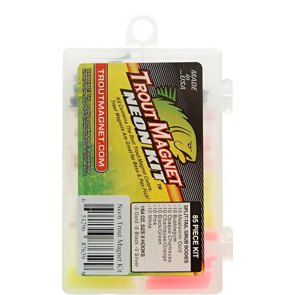 Catch the Big One with Our 2 Pack Trout Magnet Neon Softbait Kit - 85 Pieces of Fishing Fun! 🎣✨.