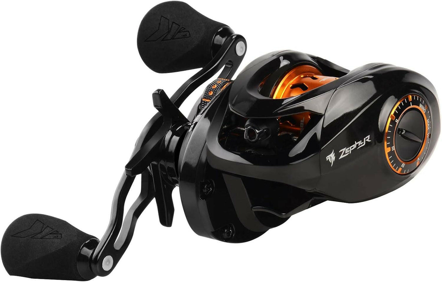 Zephyr Bait Finesse Baitcasting Reel - Lightweight Carbon Fiber Design with Drag Clicker, 7.2:1 Gear Ratio for Freshwater and Saltwater Fishing