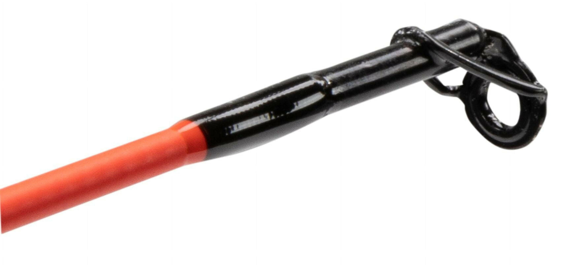 Mach Smash Spinning Reel and Fishing Rod Combo, 6'6" One-Piece Rod with Size 30 Reel, Black and Red