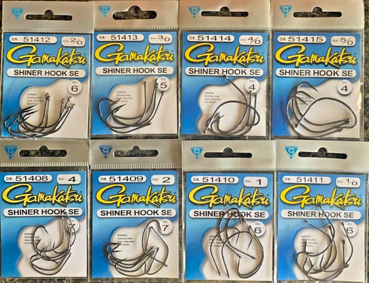 Gamakatsu Shiner Hooks - Versatile Kahle Style in 8 Sizes!