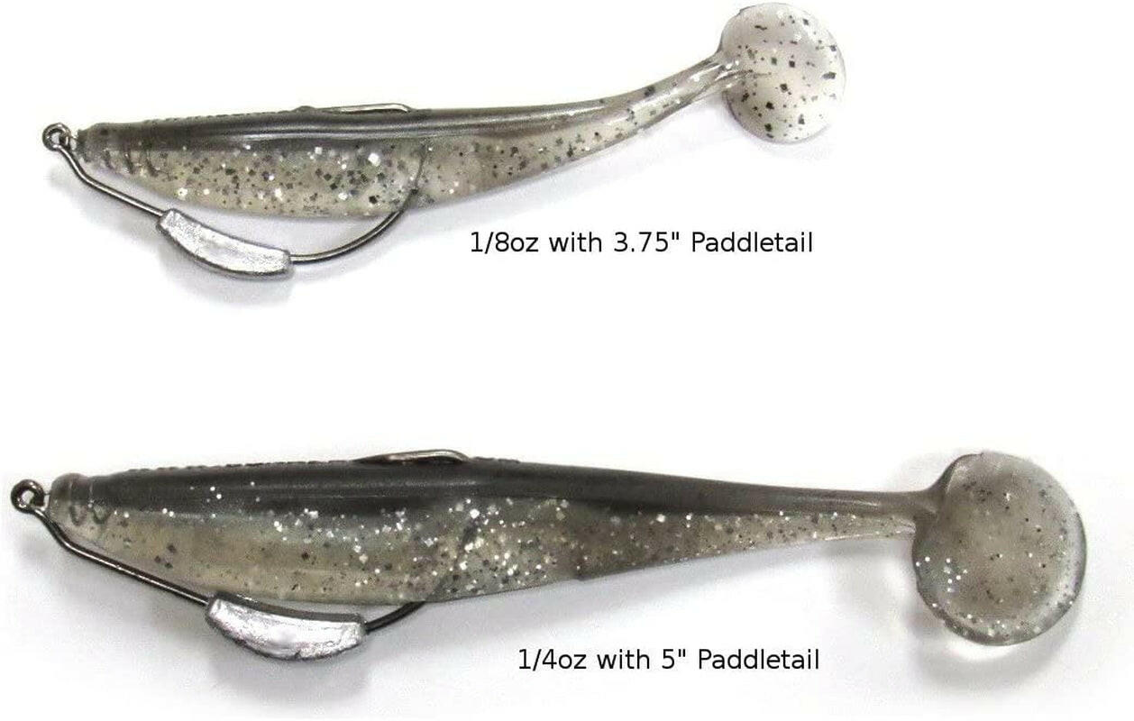 Catch the Big One with Harmony Fishing's Razor Series Weighted Swimbait Hooks - 5 Pack! 🎣🔥.