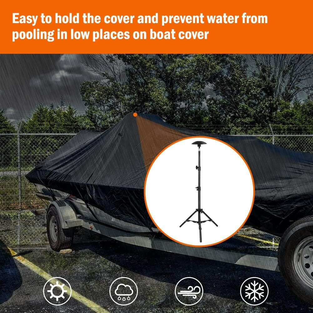 Transform Your Boat Cover Experience! Adjustable Iron Alloy Support Poles for Jon & Pontoon Boats - Ultimate Protection Awaits!.