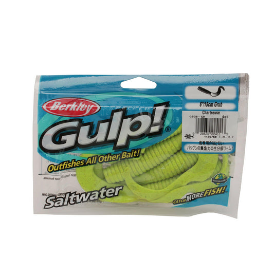 Catch the big one with Gulp! Chartreuse Saltwater Grub Soft Bait! 🎣🌊