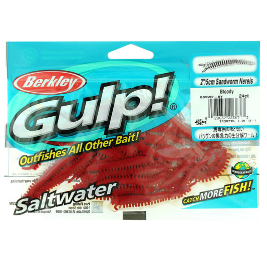 Catch the Big One with Gulp! Bloody Sandworm Soft Bait! 🐟🔥