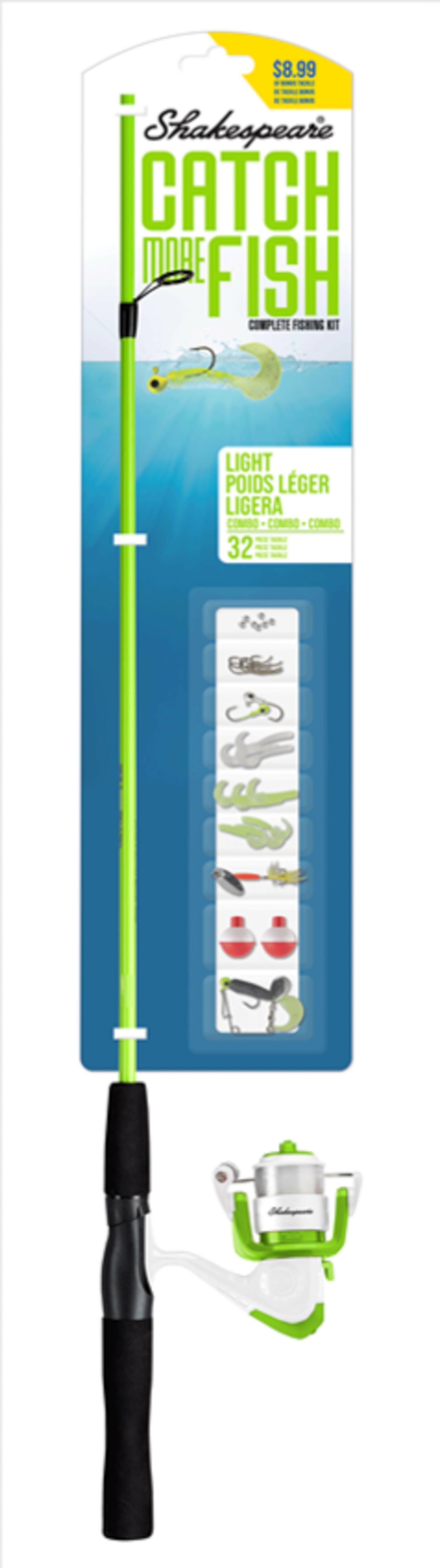 Catch More Fish Light Spinning Fishing Kit - 5' Light Rod with Size 20 Reel