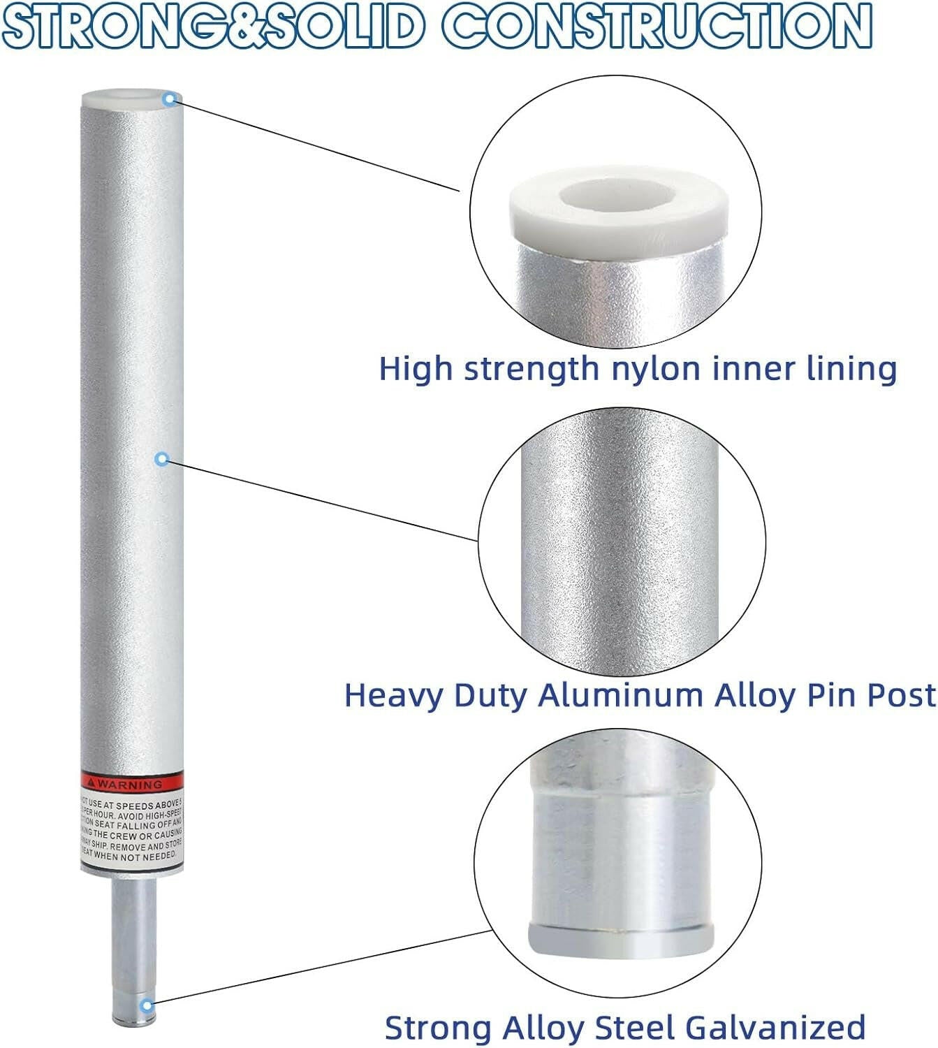 Elevate Your Boating Adventure with Our Premium 3/4" Marine Seat Post – Ideal for Fishing, Bass, and Pontoon Boats! 🛥️⚓️.