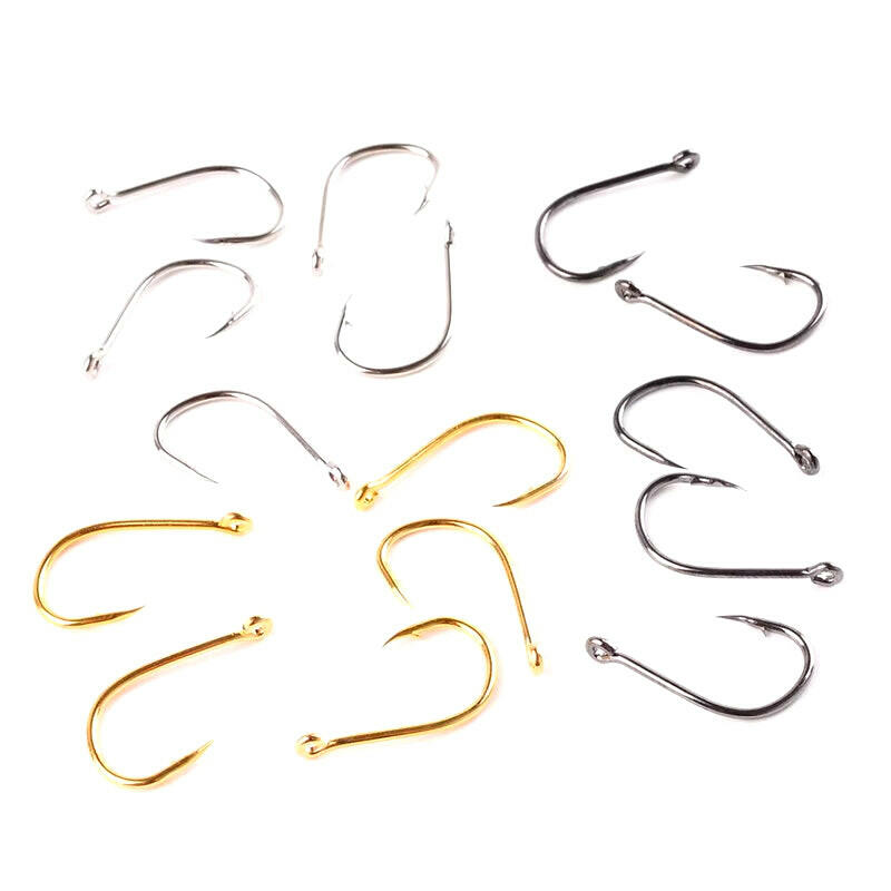 100PCS Premium Barbed Fishing Hooks Set for Crucian Carp & Sea Fishing - Luyatai Fishing Accessories.