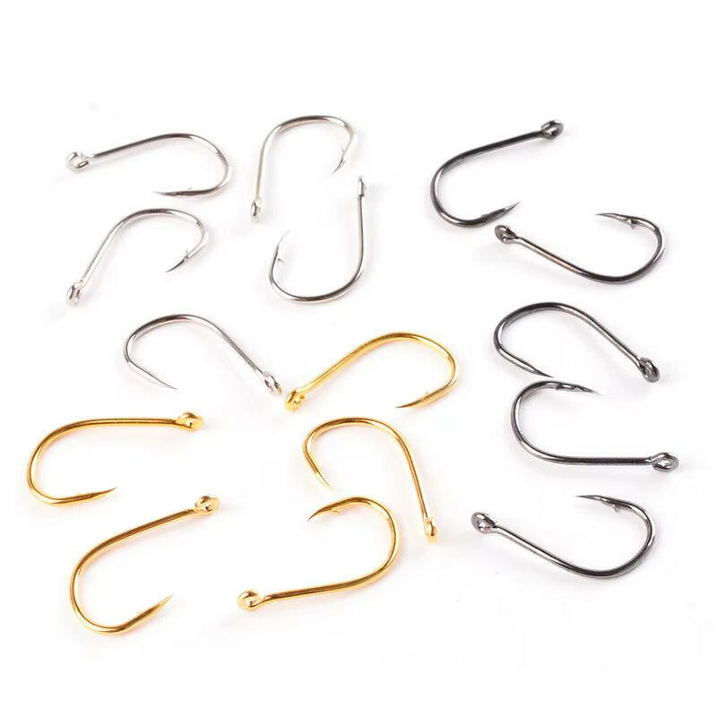 100PCS Premium Barbed Fishing Hooks Set for Carp & Sea Fishing - Luyatai Accessories.