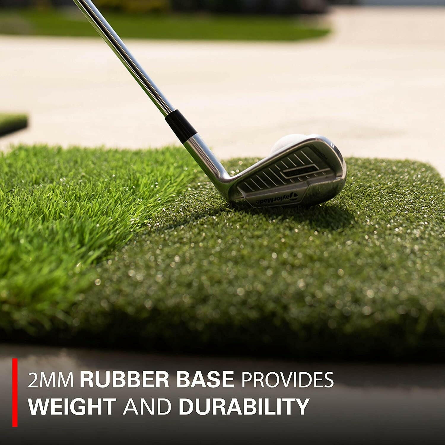 Rukket Tri-Turf Golf Hitting Mat - Portable Training Aid for Backyard Driving & Chipping with Adjustable Tees & Foam Balls.