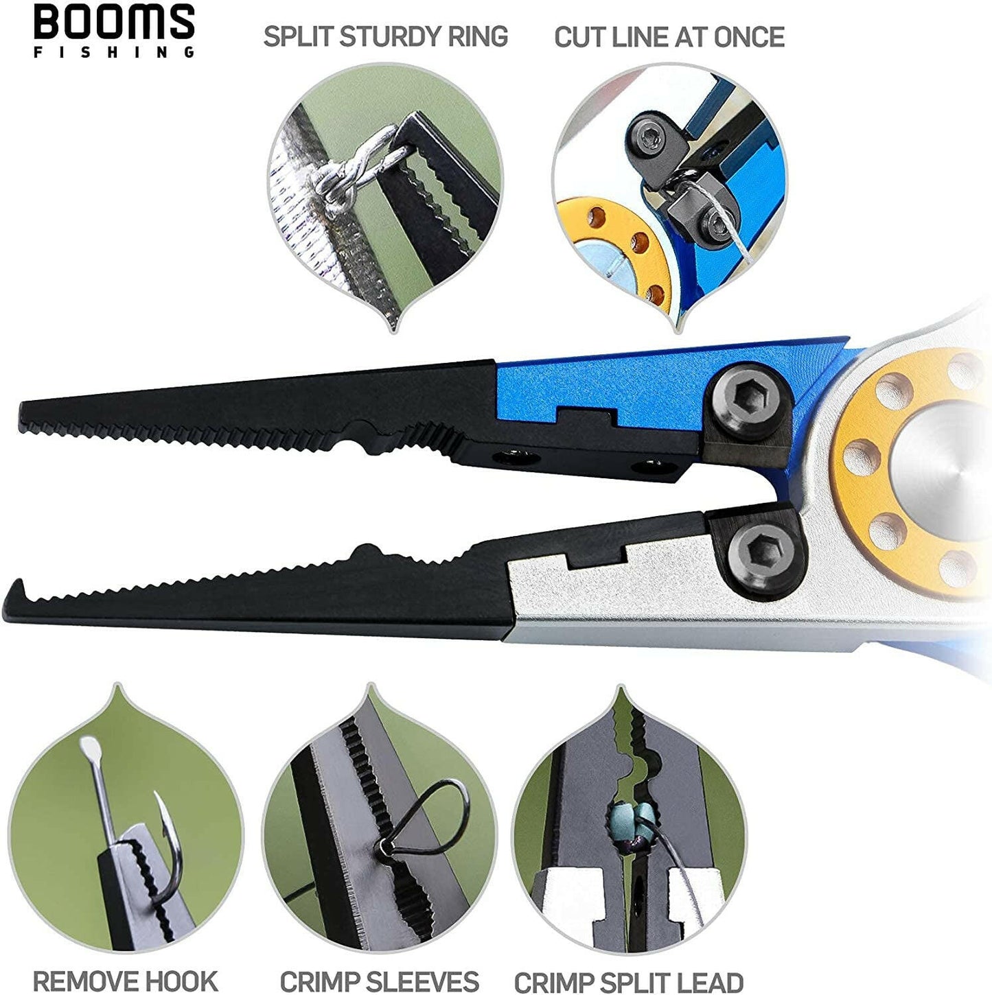 X1 Premium Aluminum Fishing Pliers - Complete Saltwater Surf Fishing Tackle Kit with Multitool, Hook Remover, Line Cutter, Split Ring Tool, Coiled Lanyard & Sheath.