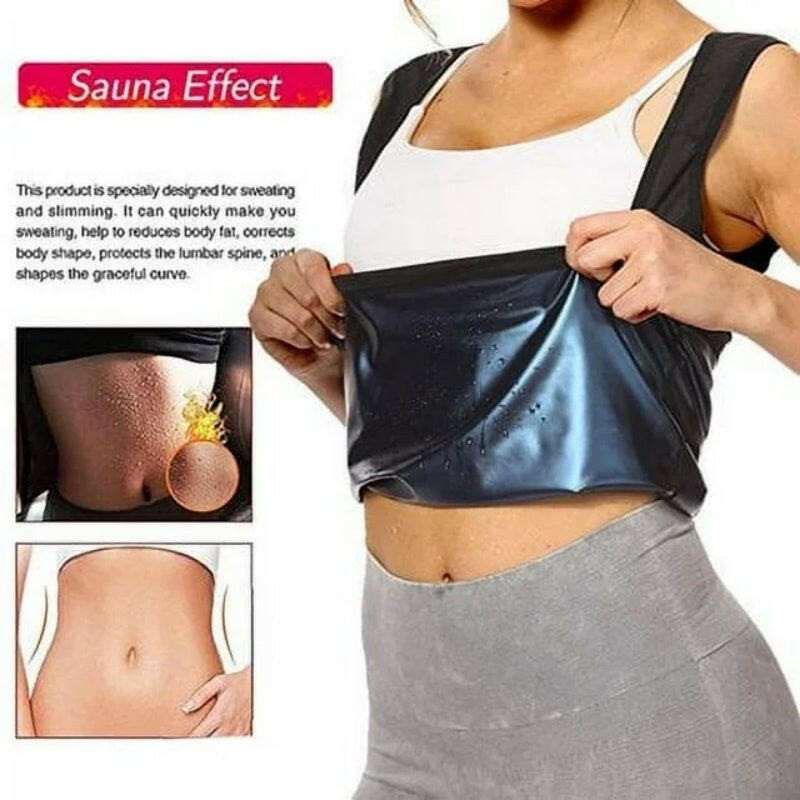 Sauna Shirt for Men Women Weight Loss Sweat Vest Suit Waist Trainer Shaper Slimming Workout Shapewear Tanks Fat Burner Shapewear