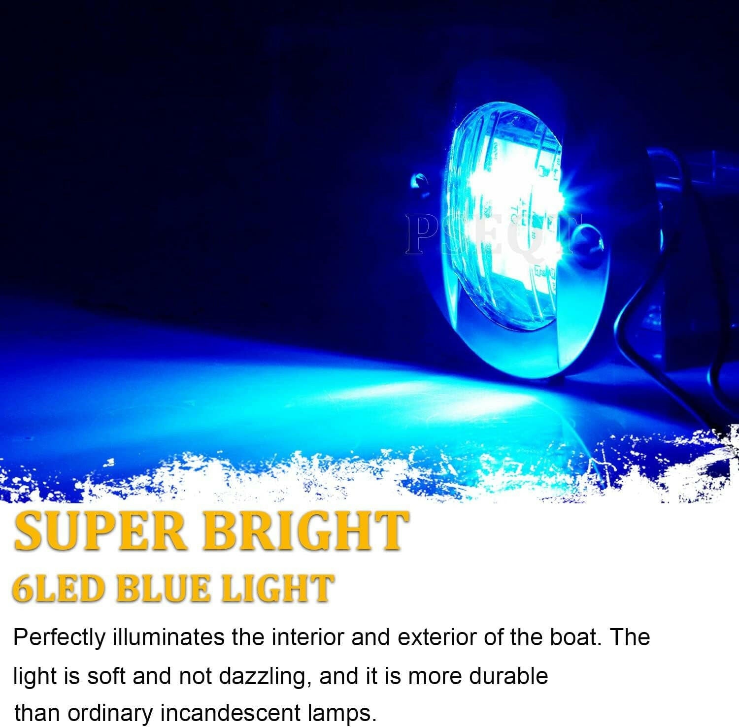 Illuminate Your Night Fishing with Waterproof 4Pc Marine Blue LED Boat Deck Lights – Perfect for Pontoon Adventures! 🌊💡.