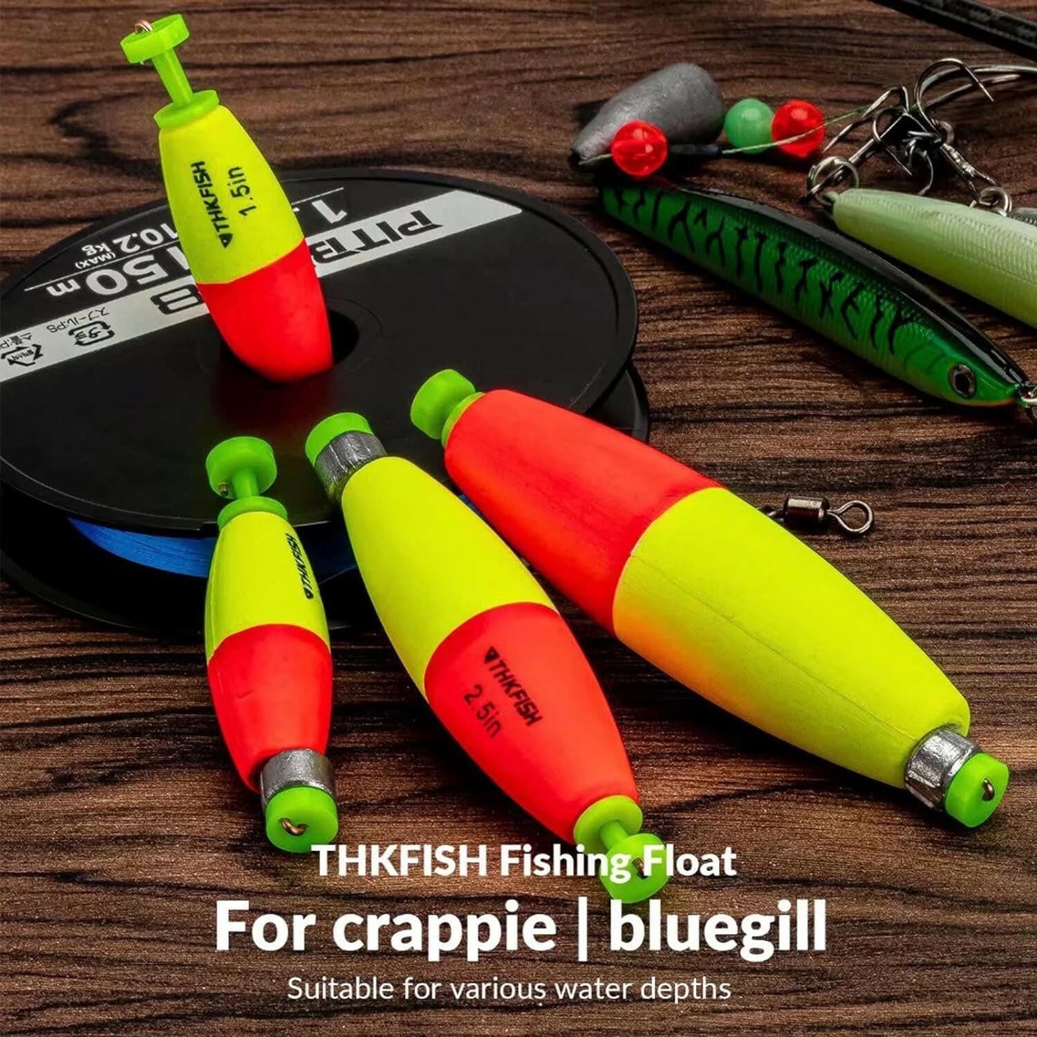 Premium 5PCS EVA Foam Fishing Bobbers - Vibrant Red/Green Snap-On Floats for Freshwater & Saltwater Adventures.