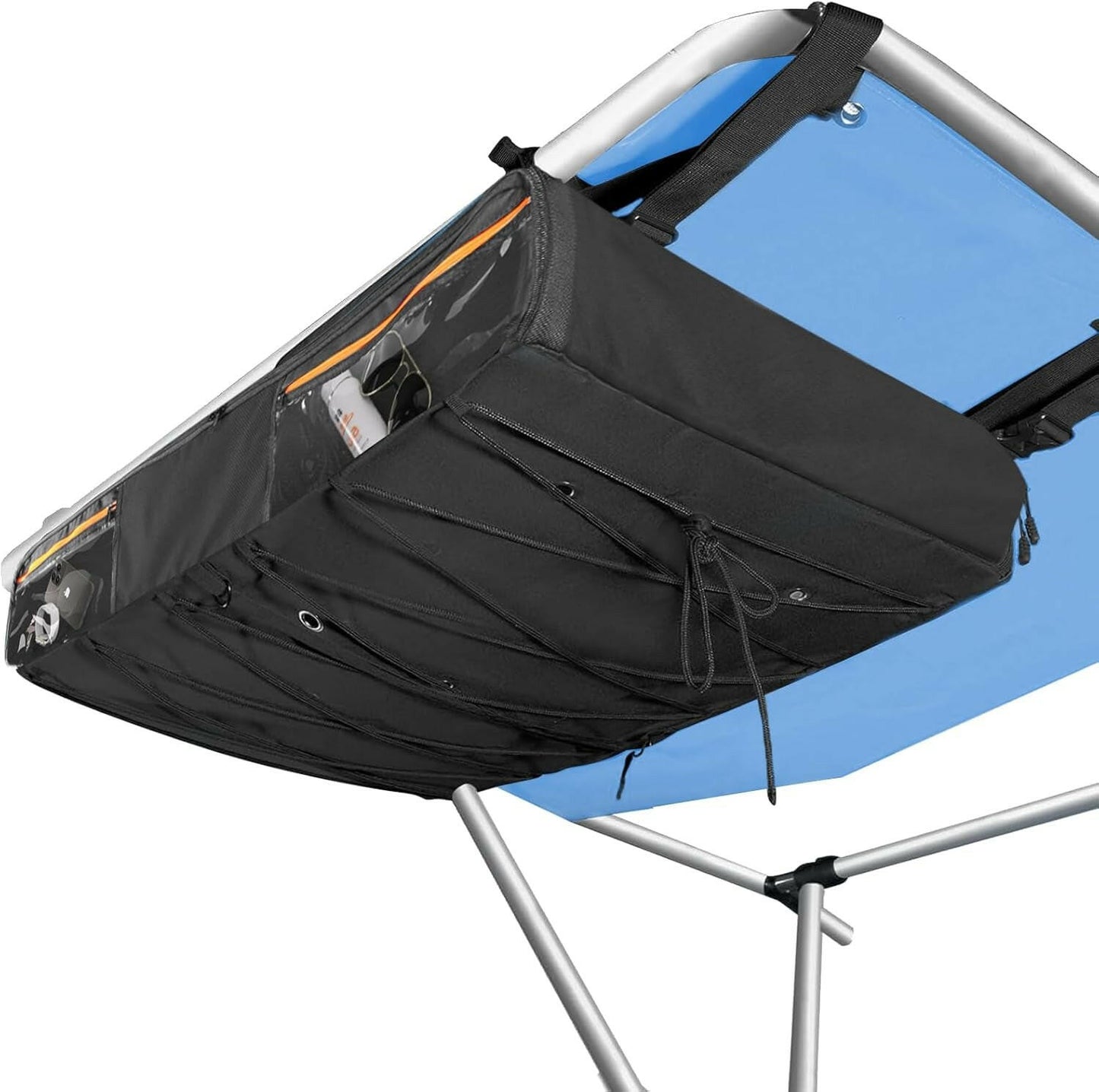 Say goodbye to boat clutter! Our T-Top Storage Bag keeps 6 life jackets tidy and ready for your next adventure! 🛥️💦 #BoatLife #StorageSolutions.