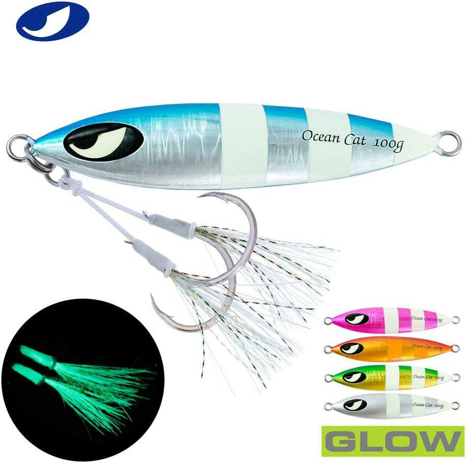 Premium Slow Fall Pitch Fishing Lures - Sinking Lead Metal Flat Jigs with Hook for Ultimate Saltwater Fishing Experience
