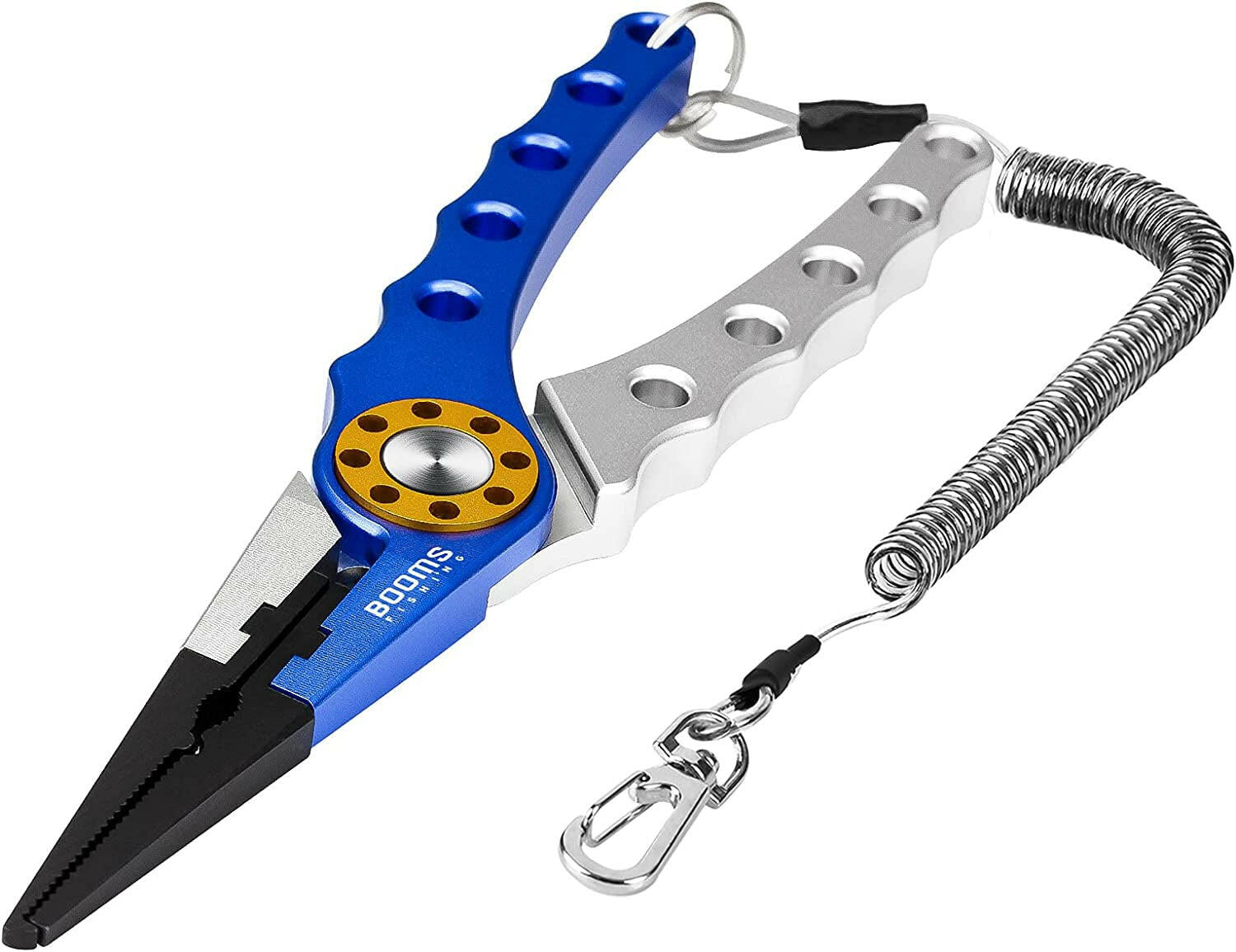X1 Premium Aluminum Fishing Pliers - Complete Saltwater Surf Fishing Tackle Kit with Multitool, Hook Remover, Line Cutter, Split Ring Tool, Coiled Lanyard & Sheath.