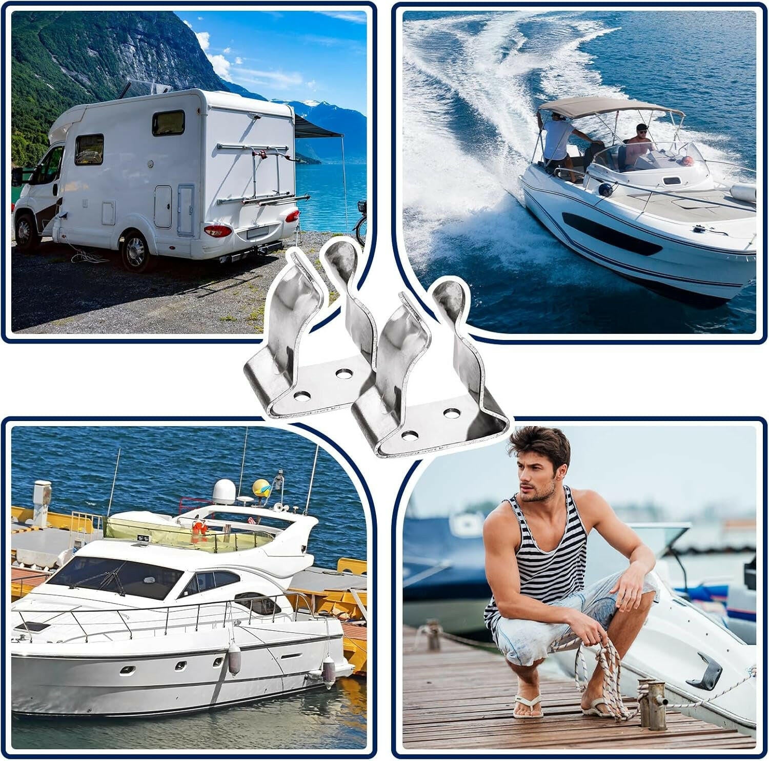 Keep Your Oars in Place with These Chic Stainless Steel Spring Clips! 🚤⚓️ #BoatLife #MarineGear #OutdoorAdventure.