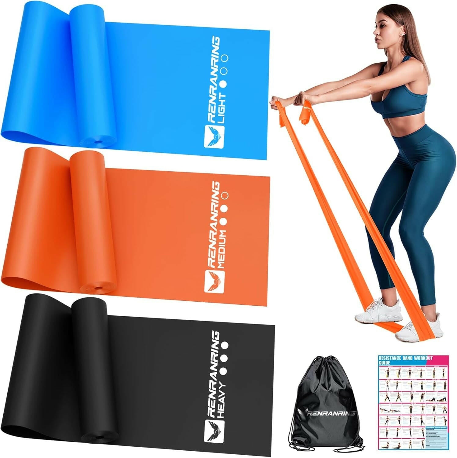 Ultimate Resistance Bands Set for Strength Training, Physical Therapy, Yoga, and Pilates - Perfect for Stretching and Recovery!.