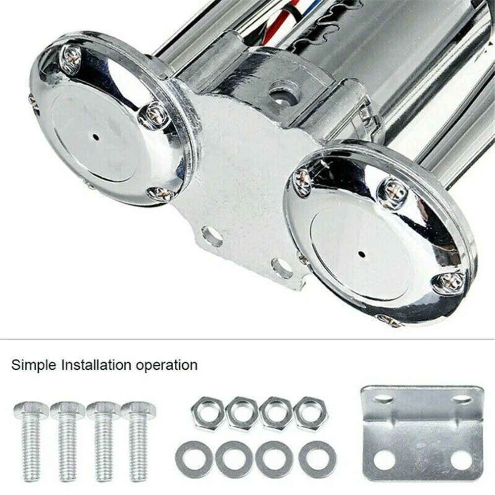 Unleash the Roar! 🚗🔊 600DB Dual Trumpet Electric Horn for Your Car, Truck, or Boat! Perfect for Making a Statement!.