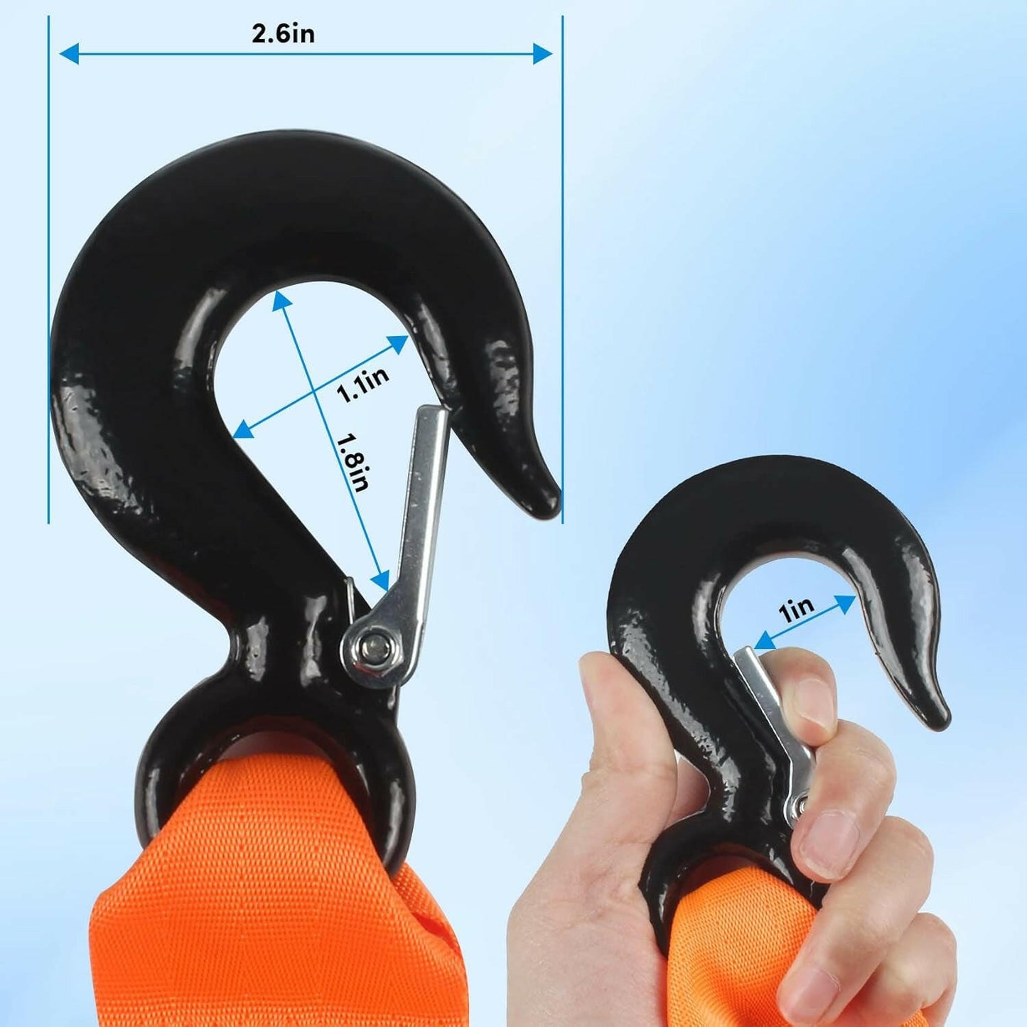 Upgrade Your Towing Game! 🚤💪 2" x 20' Boat Winch Strap with Hook - Perfect for Trailers, Jet Skis, and More! Choose Your Color! 🌈.