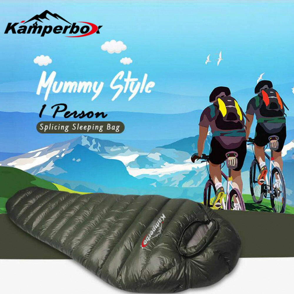 Kamperbox Down Sleeping Bag for Cold Weather Winter Camping.